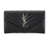 Saint Laurent Monogram Large Flap Wallet, &pound;350, Accessories, Black, Leather, Front view